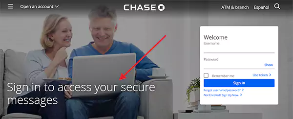 Signing in to your Chase account