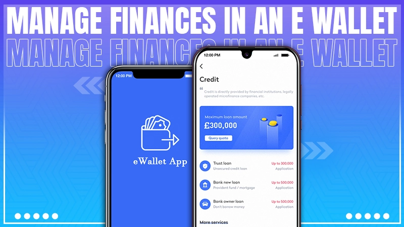 manage finances in an e wallet