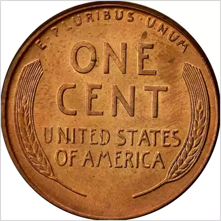 1945 Wheat Penny Value Reverse Side