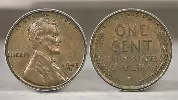 1943 D BN Wheat Penny