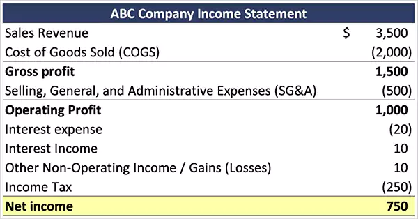 Multi step income statement format