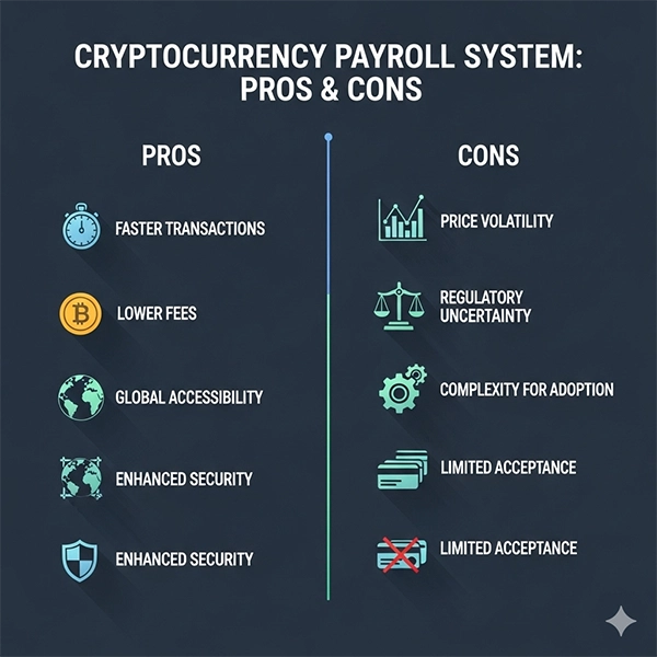 Pros and cons of crypto payroll